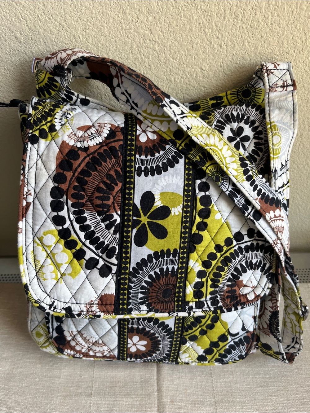Vera Bradley Mailbag crossbody bag in “Cocoa Moss”